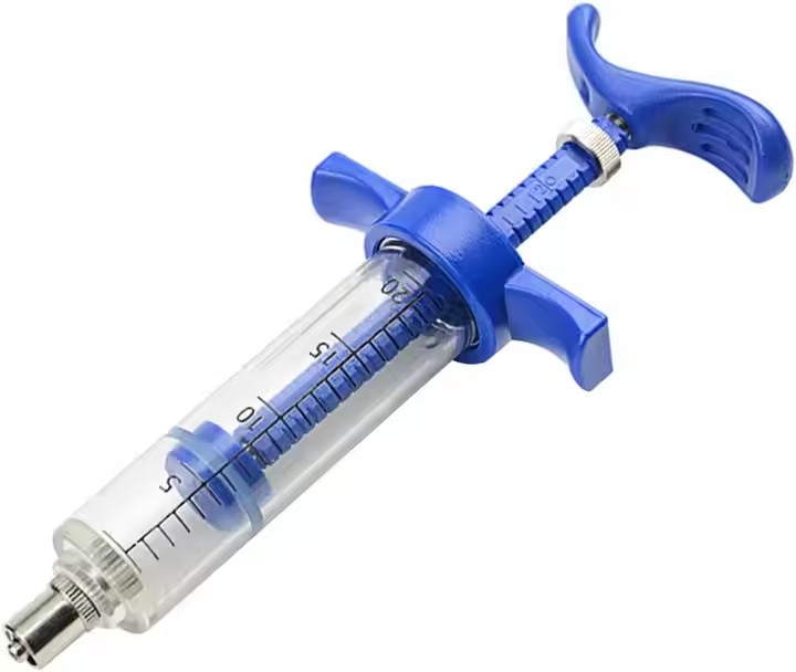 Plastic Steel Syringe Animal Injector Accessories Nursing Equipment